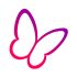 Logo SpringCurve (papillon rouge violet)